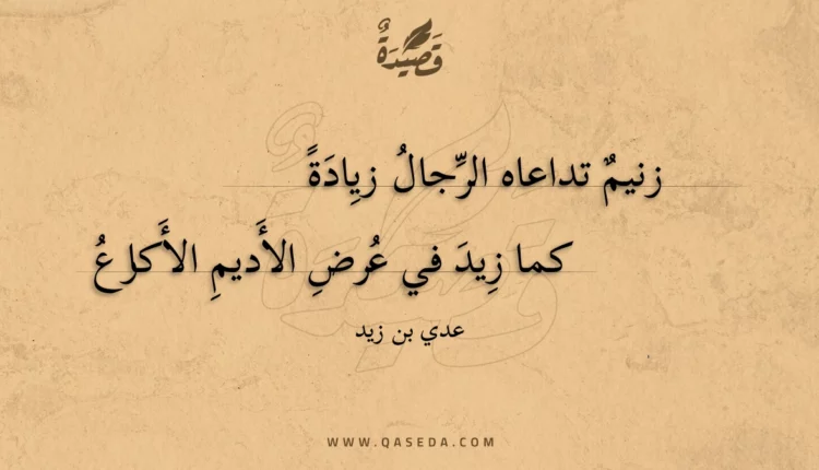 قصيدة زنيم تداعاه الرجال زيادة