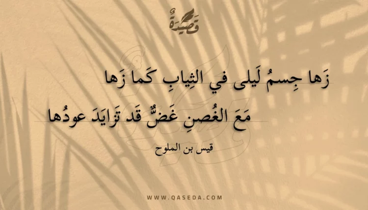 قصيدة زها جسم ليلى في الثياب كما زها