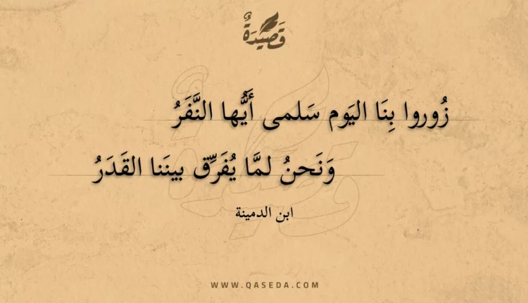 قصيدة زوروا بنا اليوم سلمى أيها النفر