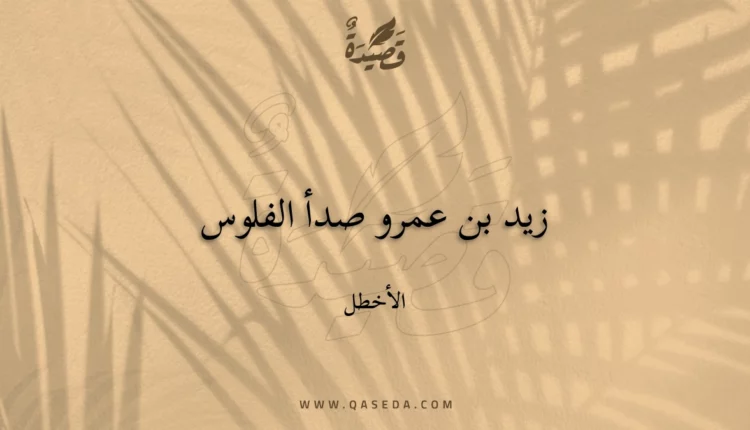 قصيدة زيد بن عمرو صدأ الفلوس