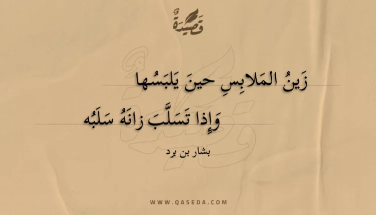 قصيدة زين الملابس حين يلبسها
