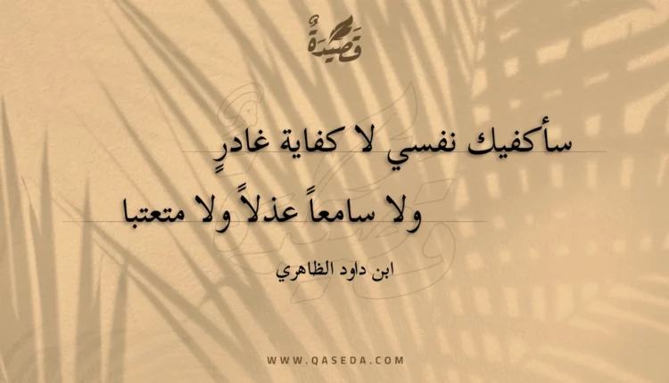 قصيدة سأكفيك نفسي لا كفاية غادر