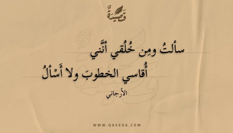 قصيدة سألت ومن خلقي أنني