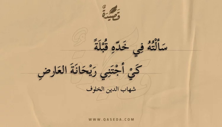 قصيدة سألته في خده قبلة
