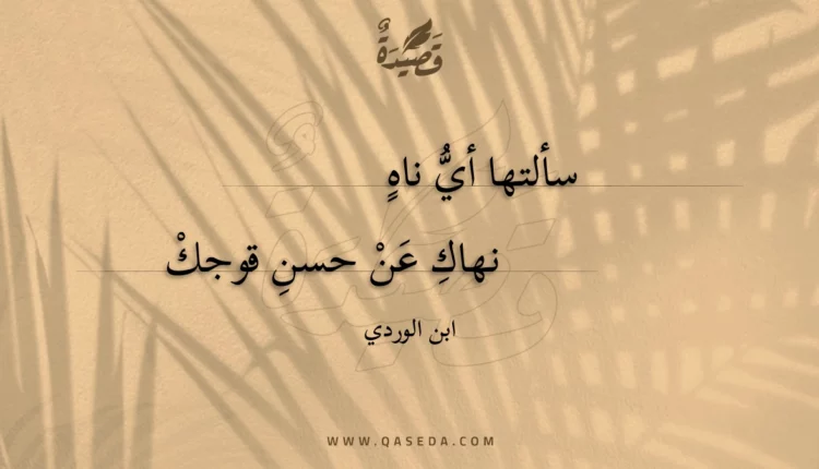 قصيدة سألتها أي ناه