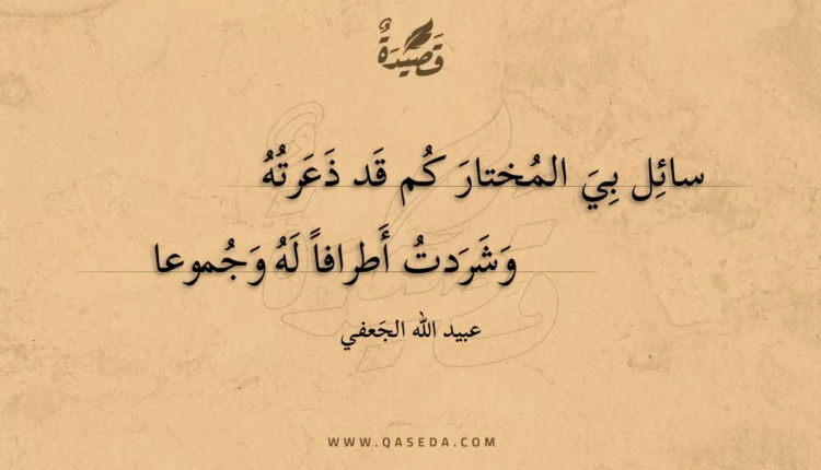 قصيدة سائل بي المختار كم قد ذعرته