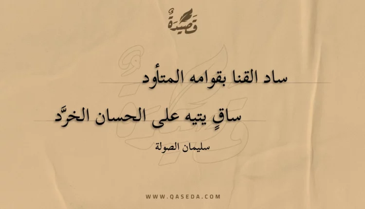 قصيدة ساد القنا بقوامه المتأود