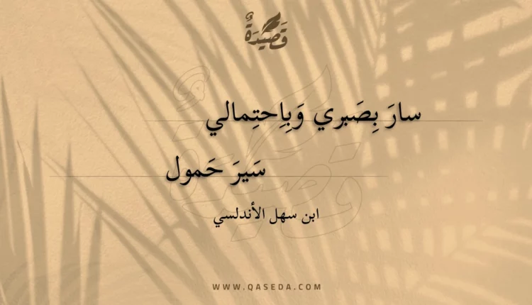 قصيدة سار بصبري وباحتمالي