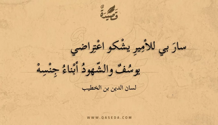 قصيدة سار بي للأمير يشكو اعتراضي