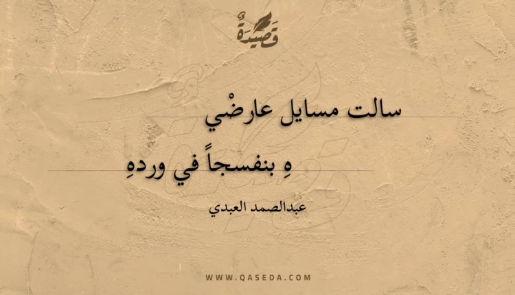 قصيدة سالت مسايل عارضيه