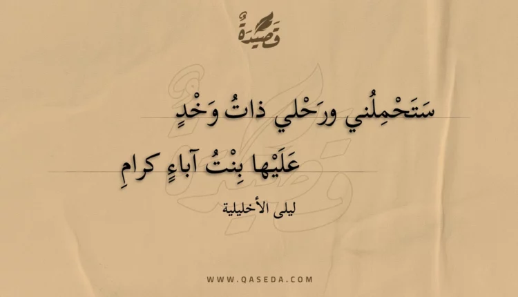 قصيدة ستحملني ورحلي ذات وخد