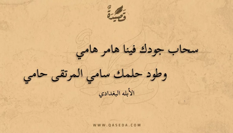 قصيدة سحاب جودك فينا هامر هامي