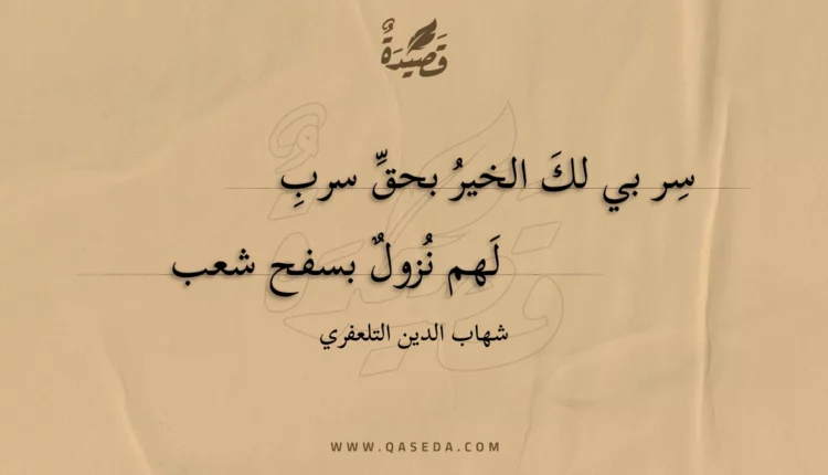 قصيدة سر بي لك الخير بحق سرب