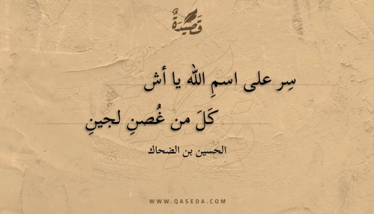 قصيدة سر على اسم الله يا أشكل