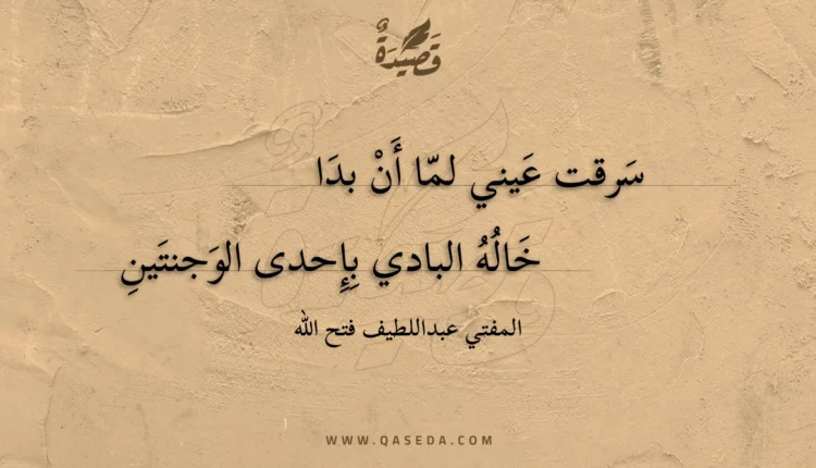 قصيدة سرقت عيني لما أن بدا