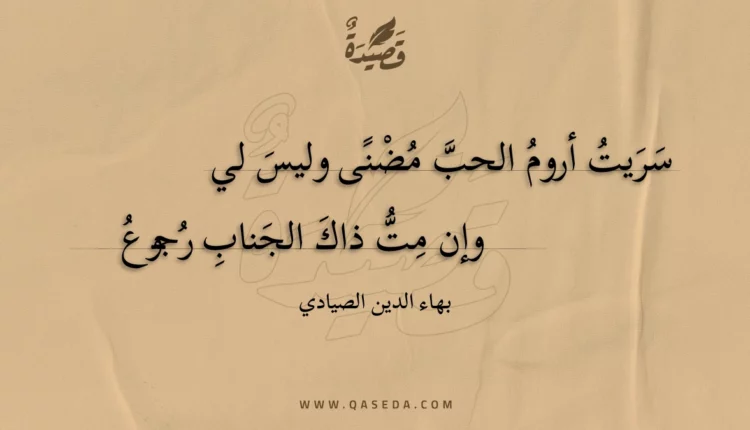 قصيدة سريت أروم الحب مضنى وليس لي