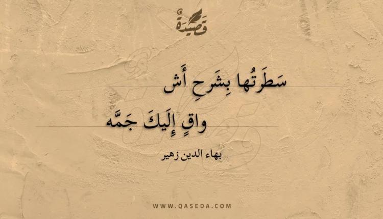 قصيدة سطرتها بشرح أش