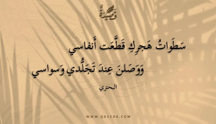 قصيدة سطوات هجرك قطعت أنفاسي