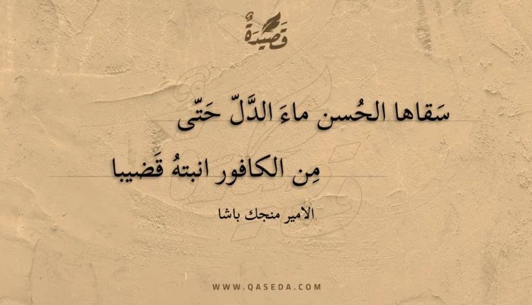 قصيدة سقاها الحسن ماء الدل حتى