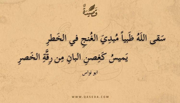 قصيدة سقى الله ظبيا مبدي الغنج في الخطر
