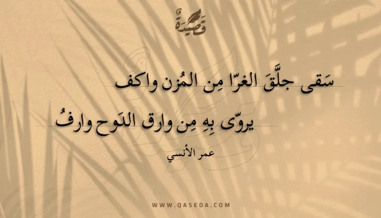قصيدة سقى جلق الغرا من المزن واكف