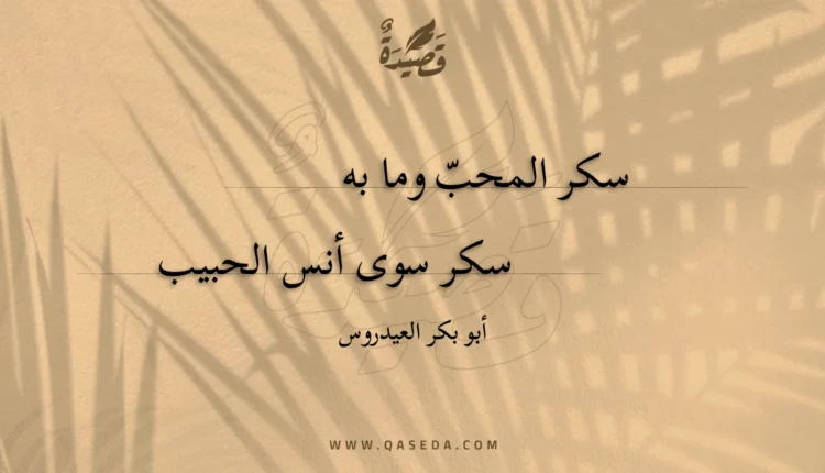 قصيدة سكر المحب وما به