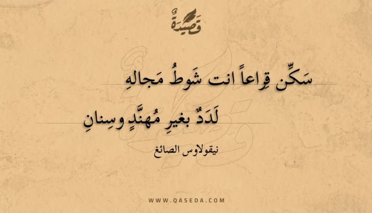 قصيدة سكن قراعا انت شوط مجاله