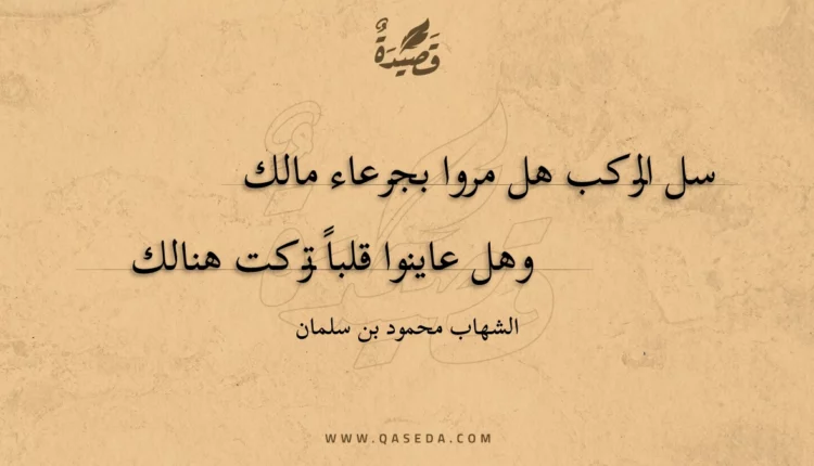 قصيدة سل الركب هل مروا بجرعاء مالك