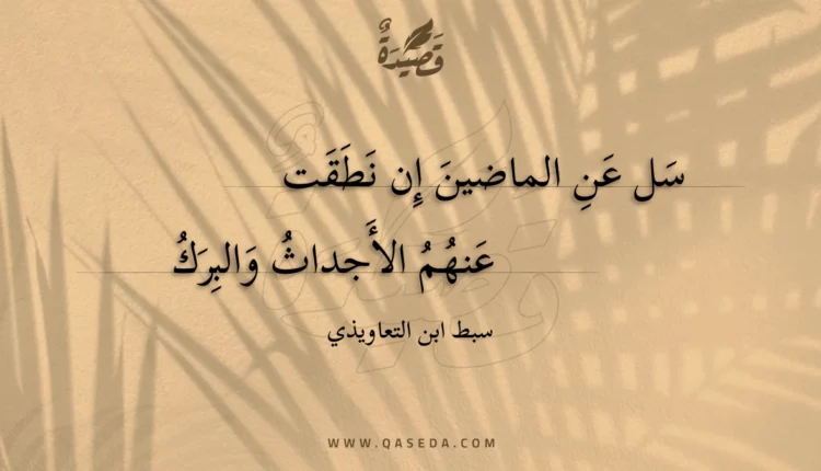 قصيدة سل عن الماضين إن نطقت