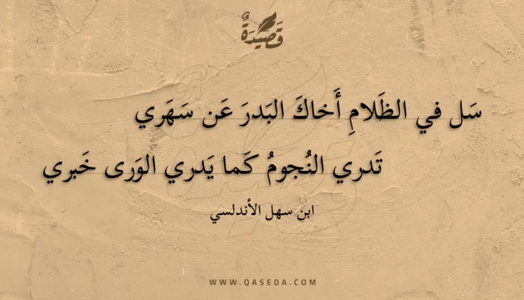 قصيدة سل في الظلام أخاك البدر عن سهري