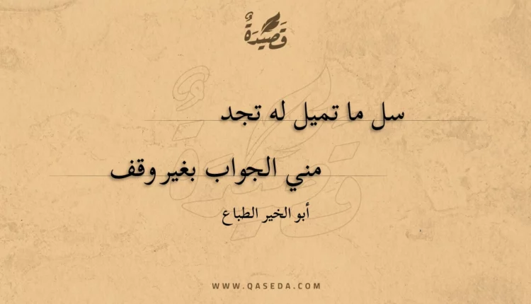 قصيدة سل ما تميل له تجد