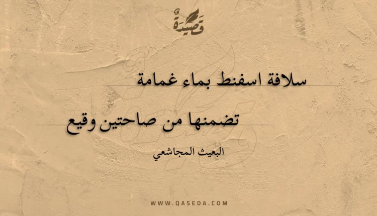 قصيدة سلافة اسفنط بماء غمامة