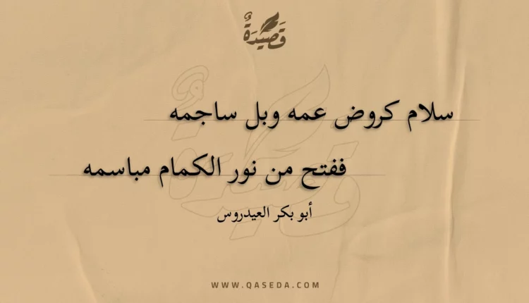 قصيدة سلام كروض عمه وبل ساجمه