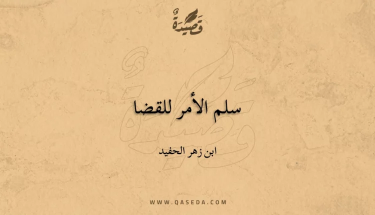 قصيدة سلم الأمر للقضا