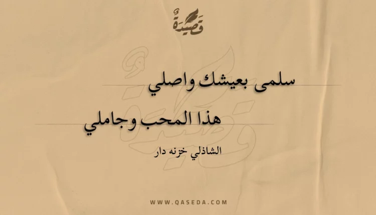 قصيدة سلمى بعيشك واصلي