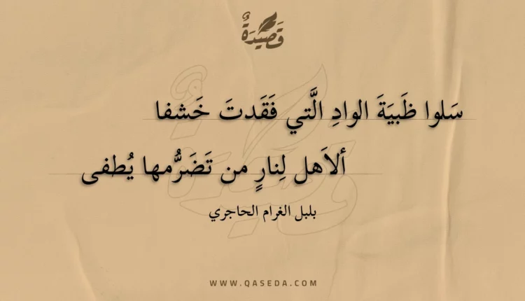 قصيدة سلوا ظبية الواد التي فقدت خشفا