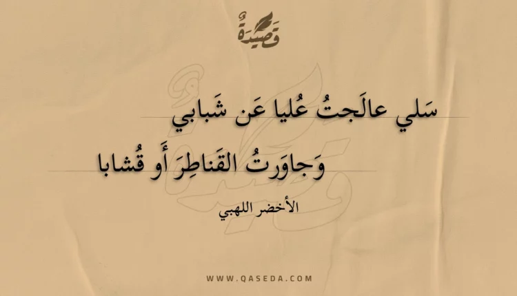 قصيدة سلي عالجت عليا عن شبابي