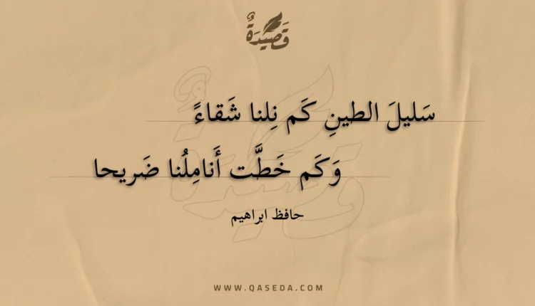 قصيدة سليل الطين كم نلنا شقاء