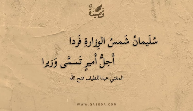 قصيدة سليمان شمس الوزارة فردا