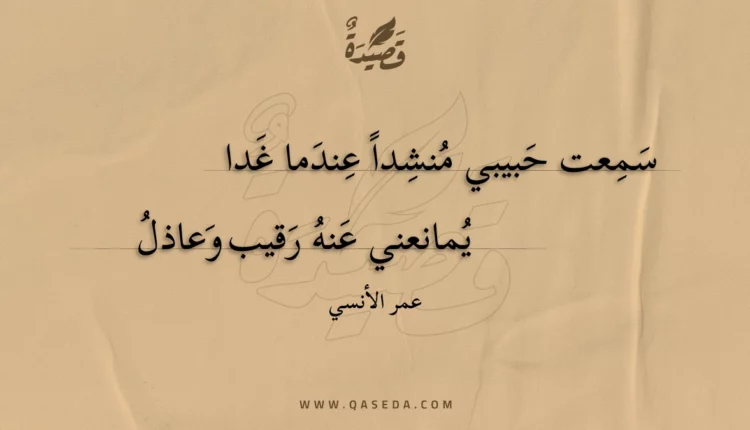 قصيدة سمعت حبيبي منشدا عندما غدا
