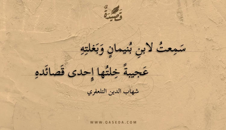 قصيدة سمعت لابن بنيمان وبغلته