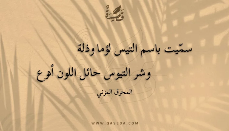 قصيدة سميت باسم التيس لؤما وذلة