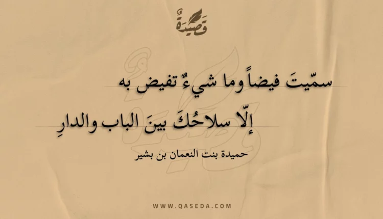 قصيدة سميت فيضا وما شيء تفيض به