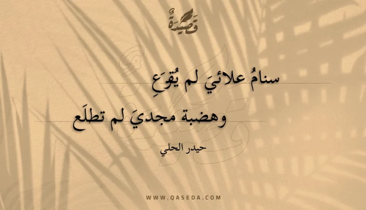 قصيدة سنام علائي لم يقرع
