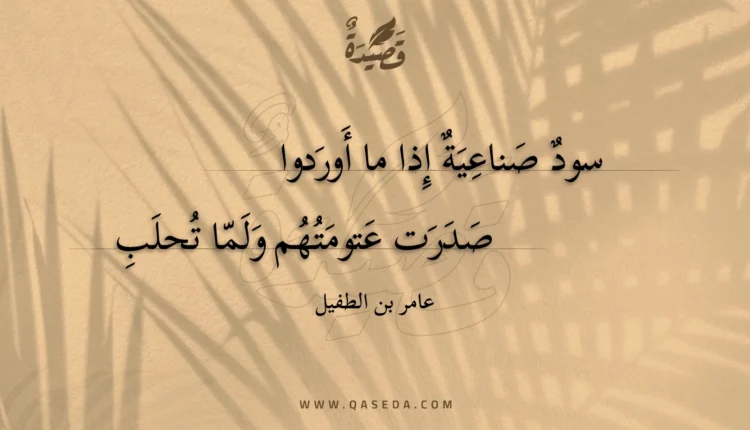 قصيدة سود صناعية إذا ما أوردوا