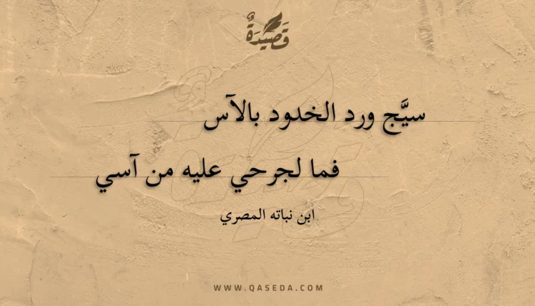 قصيدة سيج ورد الخدود بالآس