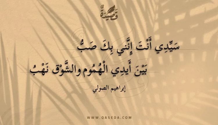 قصيدة سيدي أنت إنني بك صب