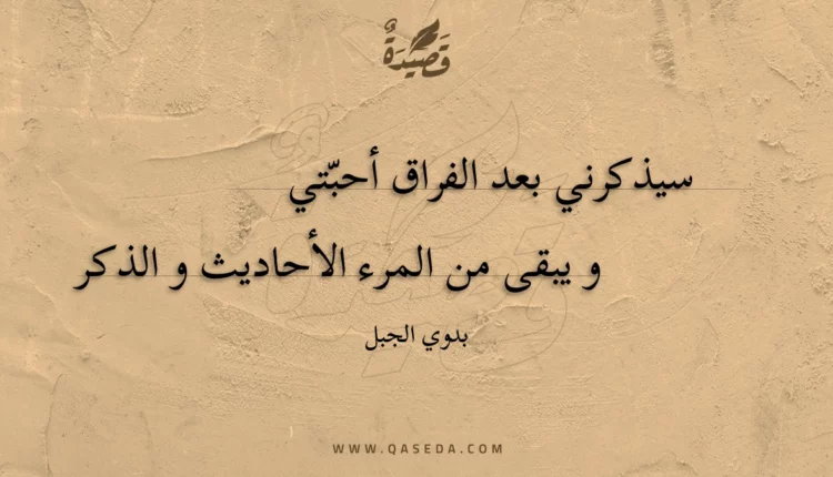 قصيدة سيذكرني