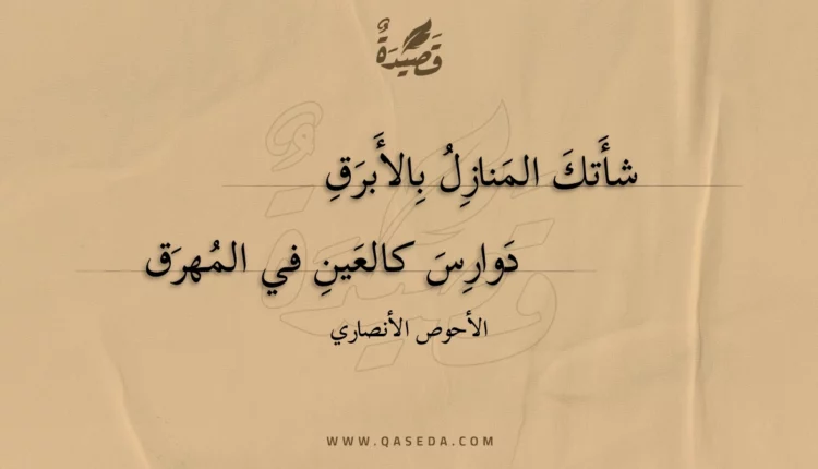 قصيدة شأتك المنازل بالأبرق