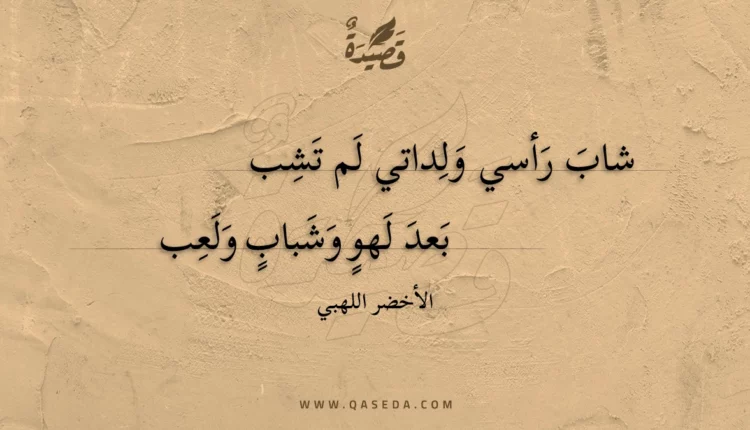 قصيدة شاب رأسي ولداتي لم تشب